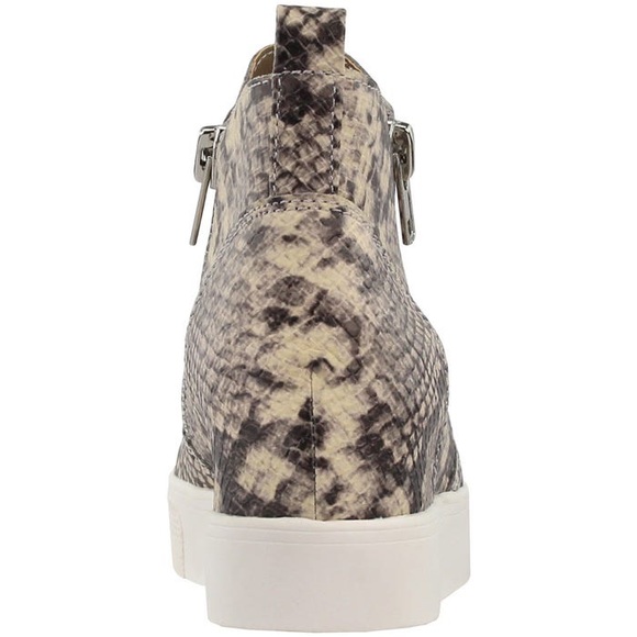 Steve Madden Wedgie High Top Tennis Shoe Snakeskin - Picture 3 of 7